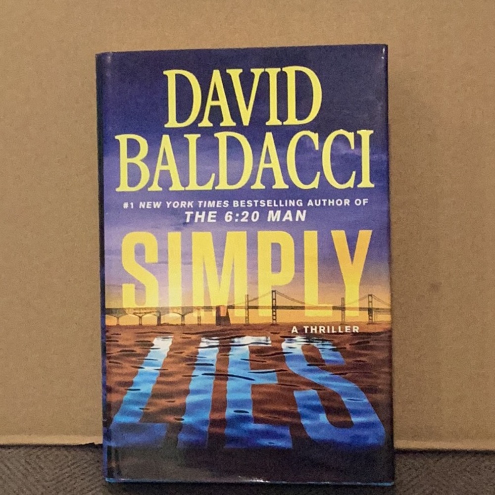3/$15 Simply Lies David Baldacci Hard Cover Book